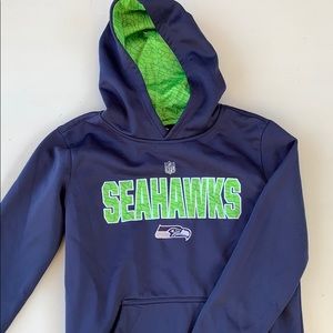 Boys pull over Seattle Seahawks hoodie